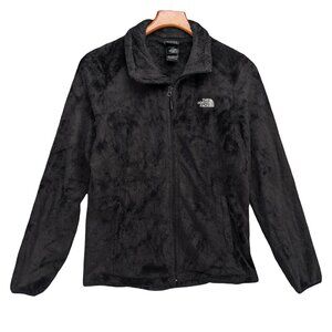 The North Face Osito Jacket Womens Black Plush Fleece Full Zip Pockets Size M